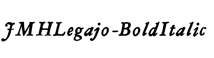 JMHLegajo-BoldItalic Font