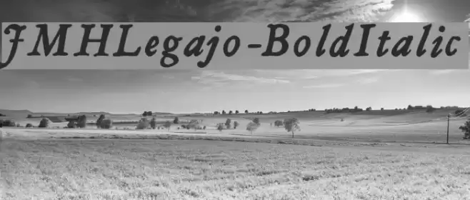 JMHLegajo-BoldItalic Font examples