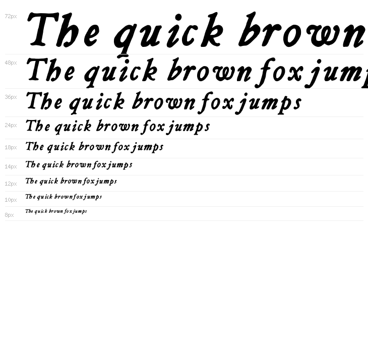 JMHLegajo-BoldItalic Waterfall