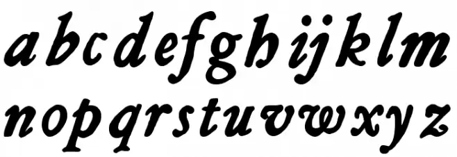 JMHLegajo-BoldItalic Font LOWERCASE