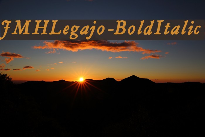 JMHLegajo-BoldItalic Font examples