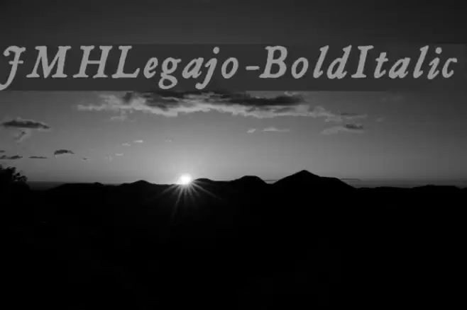 JMHLegajo-BoldItalic Font examples