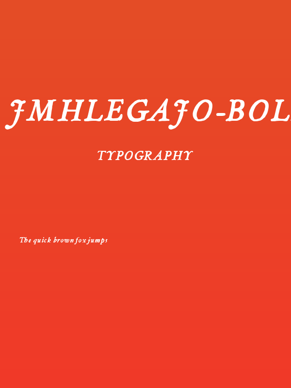 JMHLegajo-BoldItalic Poster