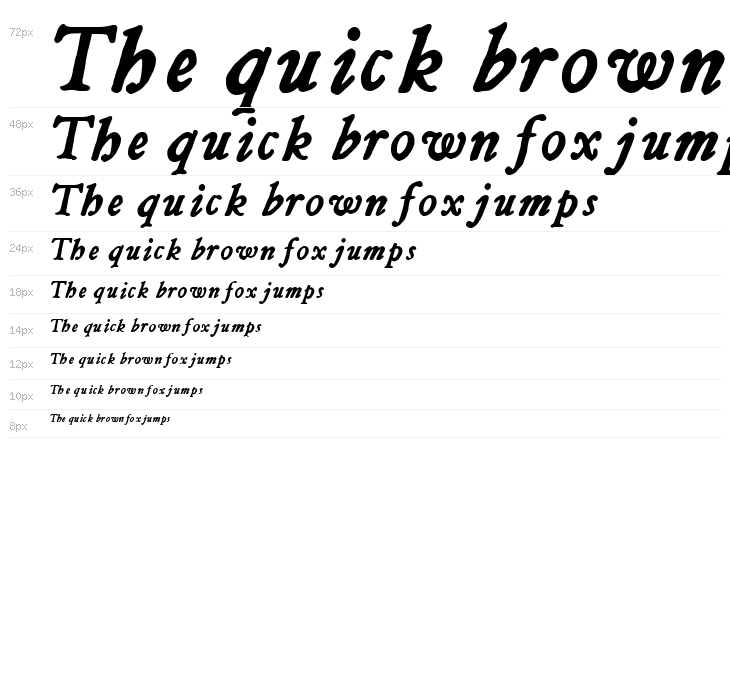 JMHLegajo-BoldItalic Waterfall