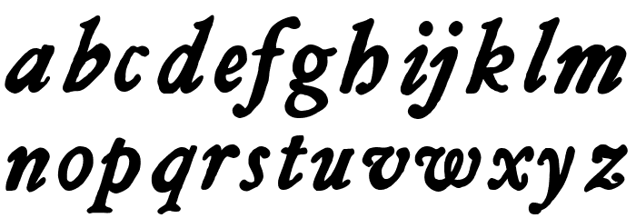 JMHLegajo-BoldItalic Font LOWERCASE