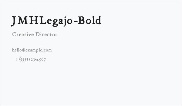 JMHLegajo-Bold Business Card