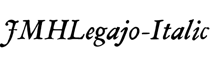 JMHLegajo-Italic Font