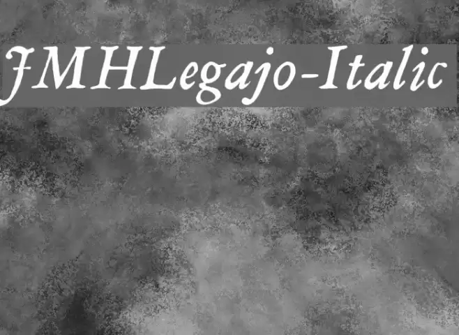 JMHLegajo-Italic Font examples