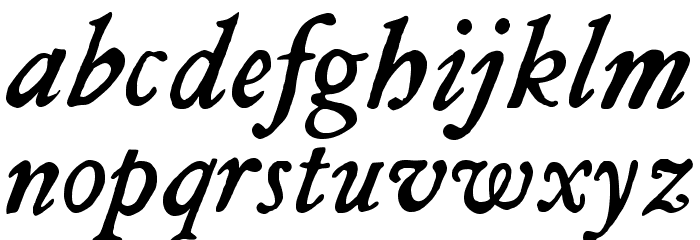 JMHLegajo-Italic Font LOWERCASE