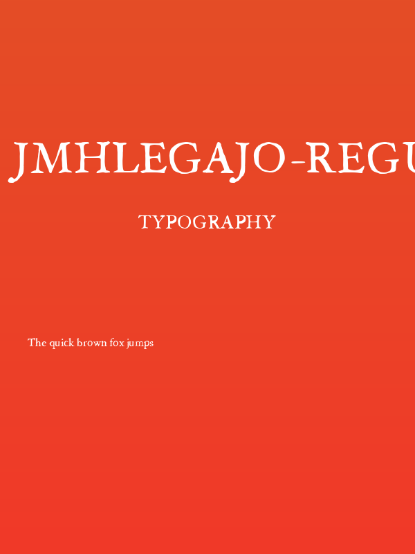 JMHLegajo-Regular Poster
