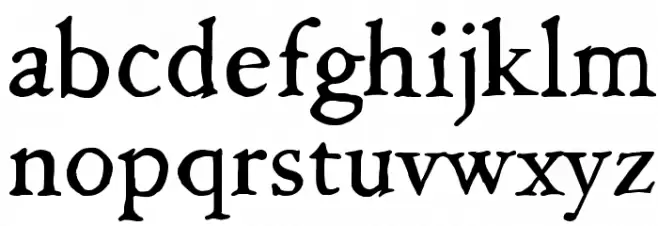 JMHLegajo-Regular フォント 小文字