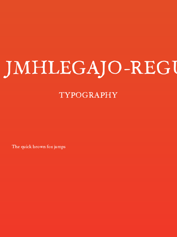 JMHLegajo-Regular Poster