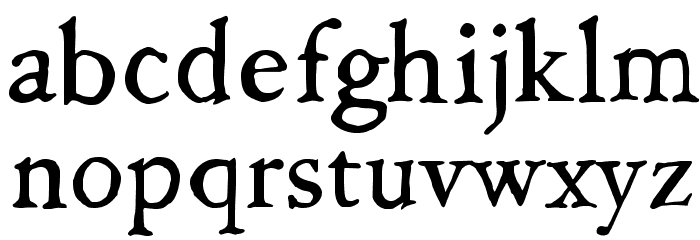 JMHLegajo-Regular Font LOWERCASE