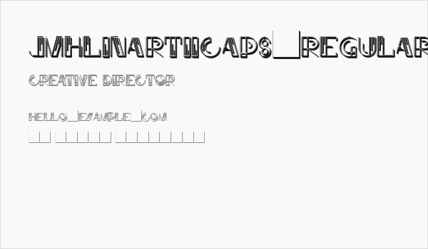 JMHLinartIICaps-Regular Business Card