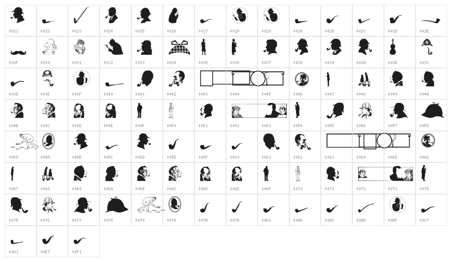 JMHMemoriasDingbats-Regular Character Map