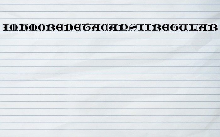 JMHMorenetaCAPSII-Regular Font examples