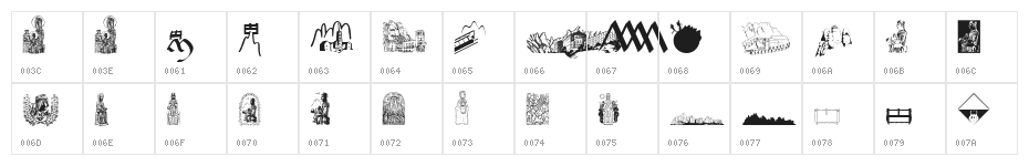 JMHMorenetaDingbats-Regular Character Map