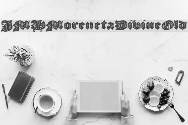 JMHMorenetaDivineOld Font examples