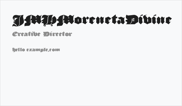 JMHMorenetaDivine Business Card