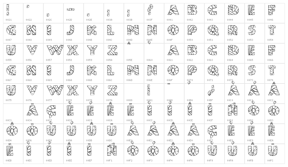 JMHMummy-Regular Character Map