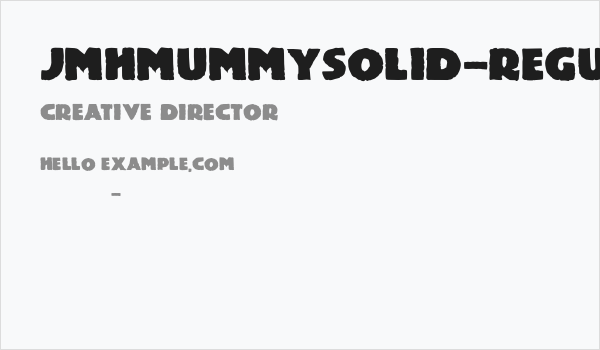 JMHMummySolid-Regular Business Card