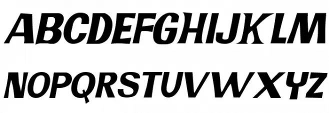 JMHPR-Italic フォント 大文字