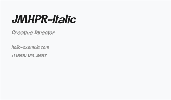 JMHPR-Italic Business Card