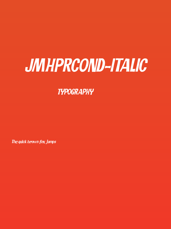JMHPRCOND-Italic Poster