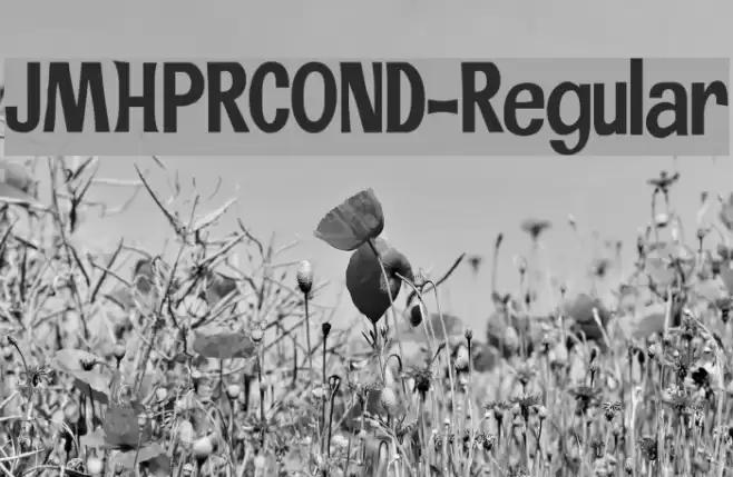 JMHPRCOND-Regular Font examples