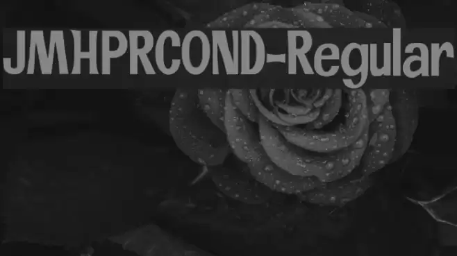 JMHPRCOND-Regular Font examples