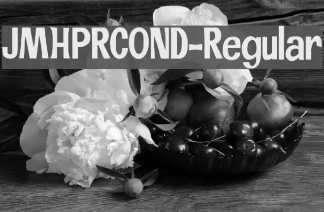 JMHPRCOND-Regular Font examples