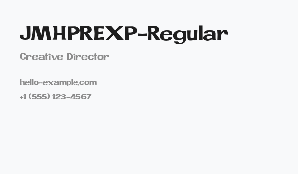 JMHPREXP-Regular Business Card