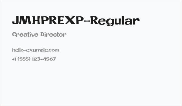 JMHPREXP-Regular Business Card