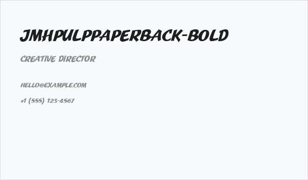 JMHPulpPaperback-Bold Business Card