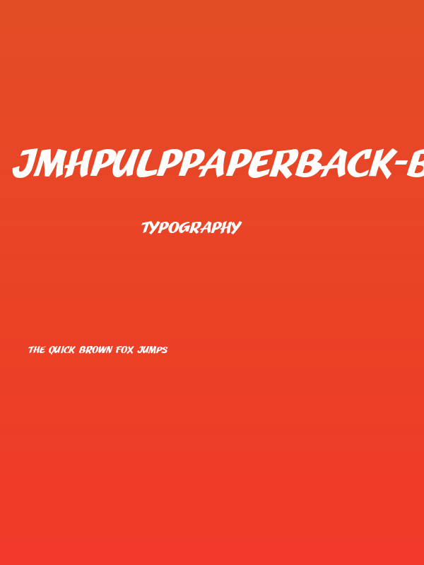 JMHPulpPaperback-Bold Poster