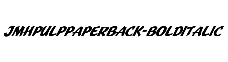 JMHPulpPaperback-BoldItalic Font