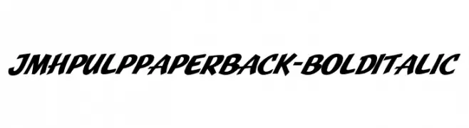 JMHPulpPaperback-BoldItalic  font caratteri gratis