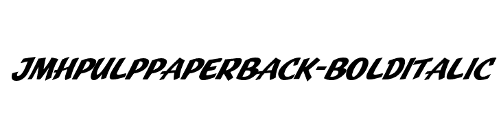 JMHPulpPaperback-BoldItalic  Frei Schriftart Herunterladen