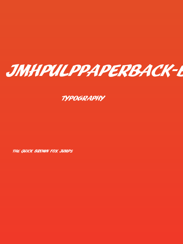 JMHPulpPaperback-BoldItalic Poster