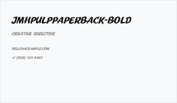 JMHPulpPaperback-Bold Business Card