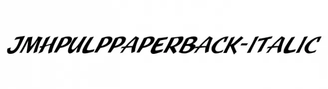 JMHPulpPaperback-Italic  font caratteri gratis