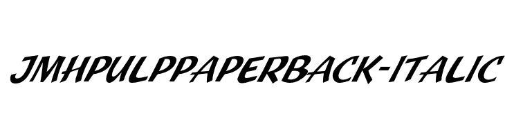 JMHPulpPaperback-Italic  フリーフォントのダウンロード