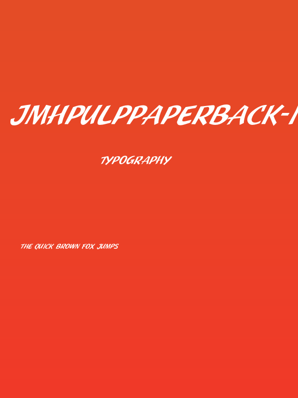 JMHPulpPaperback-Italic Poster