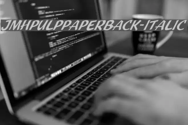 JMHPulpPaperback-Italic Polices examples