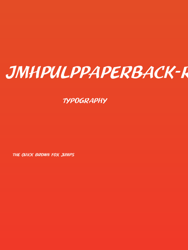 JMHPulpPaperback-Regular Poster