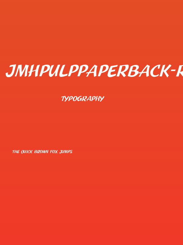 JMHPulpPaperback-Regular Poster