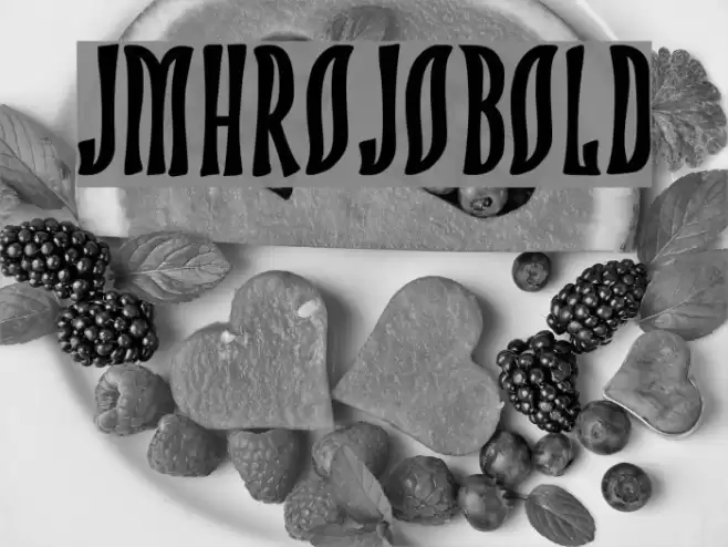 JMHROJO-Bold Font examples