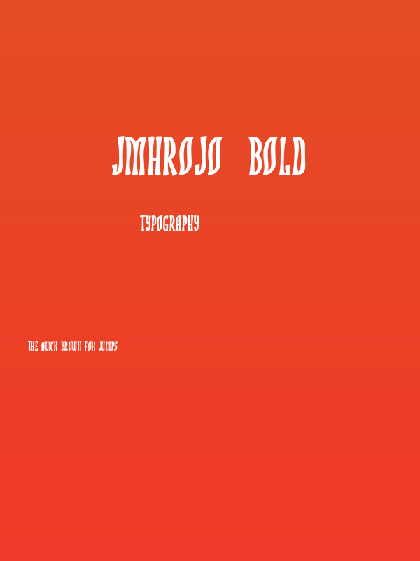 JMHROJO-Bold Poster