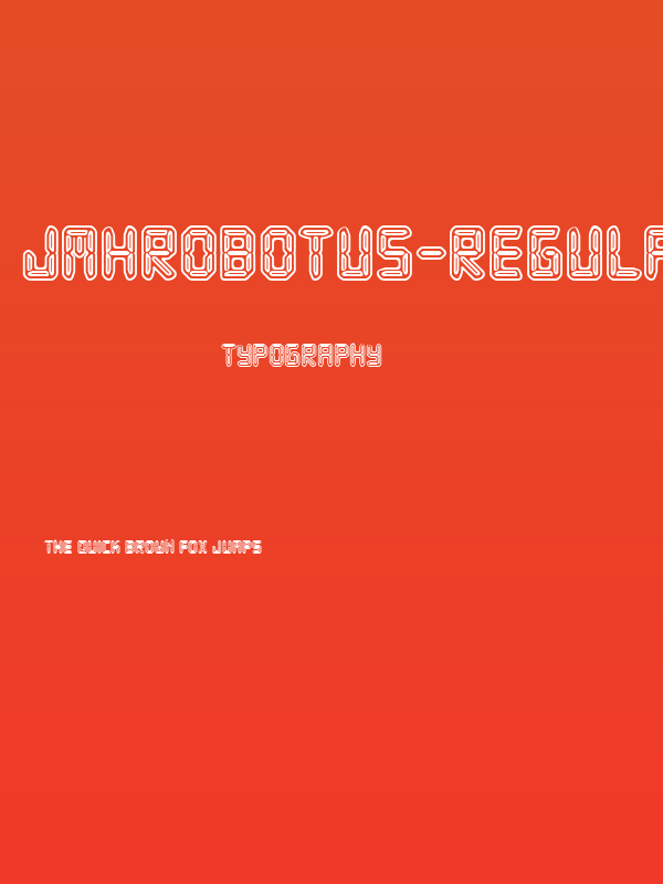 JMHRobotus-Regular Poster