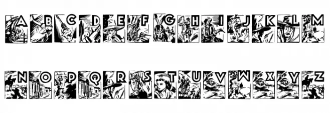 JMHRodeoCaps3-Regular Schriftart Groß